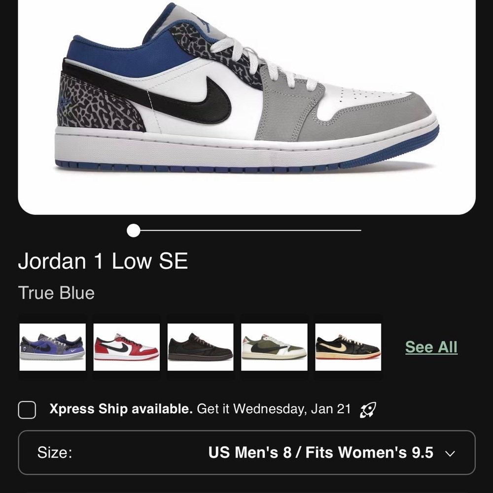 Jordan Sneakers with Blue Interior